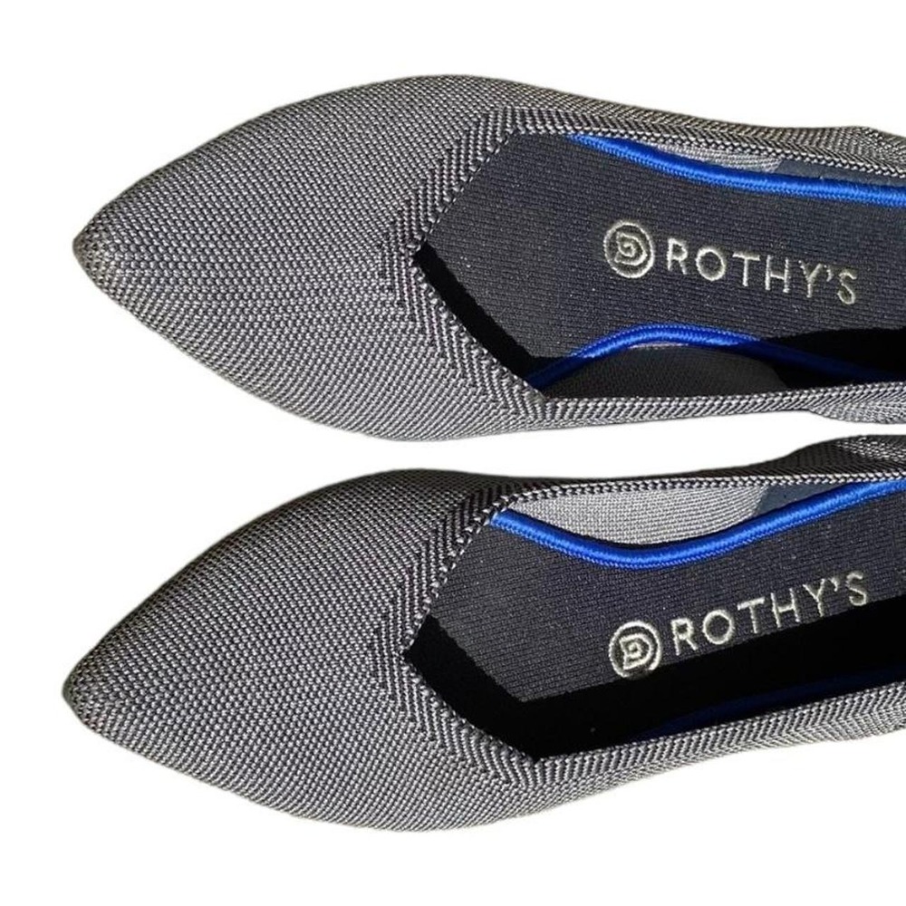 Rothy's Grey and Black Ballet Flats